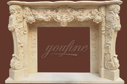 Customized indoor French marble fireplace surround with competitive price for sale