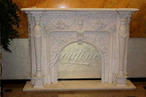 Decorative Victorian marble fireplace surround for sale