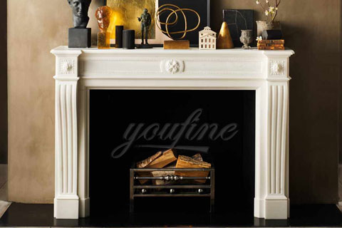 Factory customized indoor Regency marble fireplace frame for sale