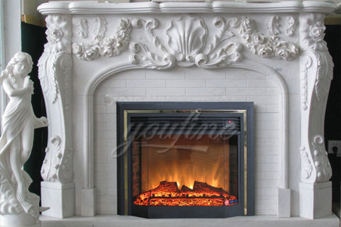 Hot sale decorative French style marble stone fireplaces